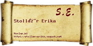 Stollár Erika névjegykártya